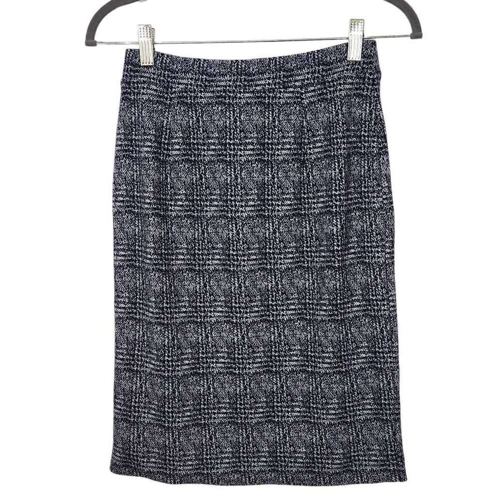 41 Hawthorn Navy and White Pencil Skirt Size Small Petite Navy Straight Skirt